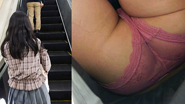 芋娘の癖に派手なパンティを履いた女、エスカで豪快捲り [219MB]