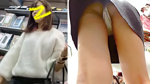彼氏とお買い物中にパンツ覗かれちゃうお姉さん！食い込みエロパンティ！ [1GB]