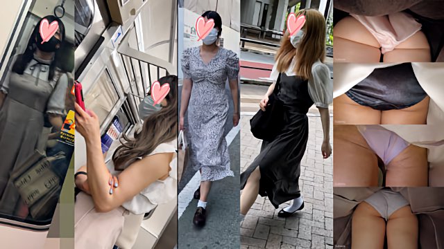 カメラ突っ込み（お姉さん×1、JD×3）～地下鉄のエスカレーター [2.2GB]