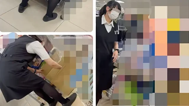 【素人のパンツを逆さ撮り】18,またもや制服店員のスカート内にスマホ入れてみた！3人収録 [1.2GB]