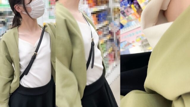 前代未聞！ ノーブラ女子のモロ見え胸チラに遭遇 ！！【胸チラ/乳首ポッチ】