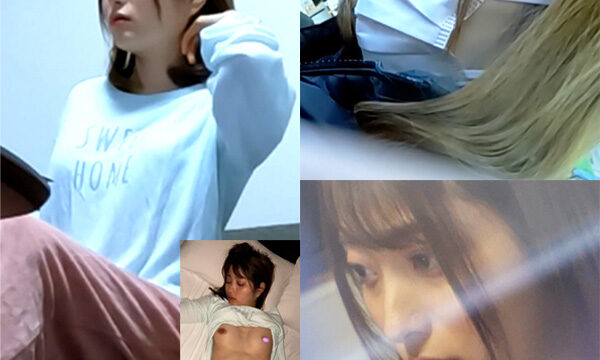 ≪美脚美少女≫【電車痴かん】【自宅盗撮】正統派美少女　茶髪ミドル　花柄P　長い脚の綺麗な美少女JK＃15