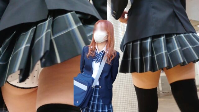 リアルビリギャル＊顔偏差値Sクラス＆笑顔が優しいミニスカJK道案内中に裏切りの逆さ撮影＋α