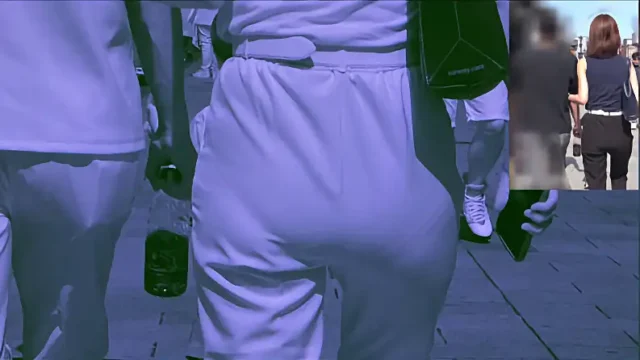 ナプキンライン!?恥黒パンツ女子_赤外線スケスケ007(透視_透けパンツ_ピタパン_パンティーライン_Pライン_女子大生_OL) [396MB]