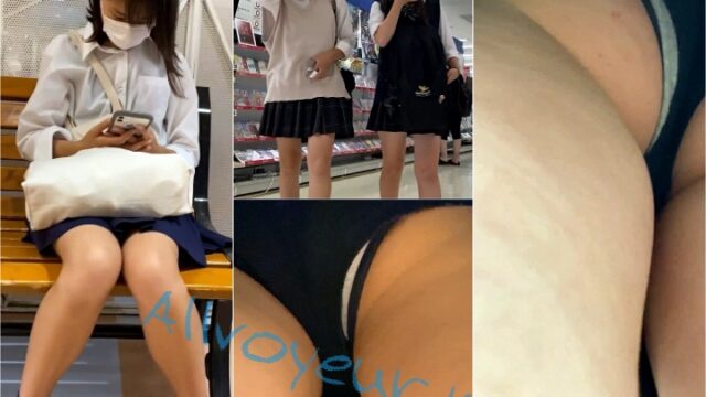 ♦再販品　４人のJK風のはみ出しパンチラ動画　０１１