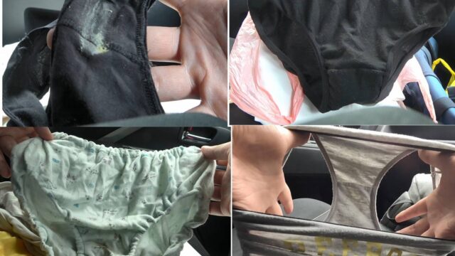〇学生の部活合宿の荷物から汚パンツ発見！⑤９枚ゲット～！クロッチの毛玉ちゃん♡