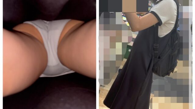 【素人のパンツを逆さ撮り】20,普通のメガネ女性たちの生パンツ撮れました！ 3人収録