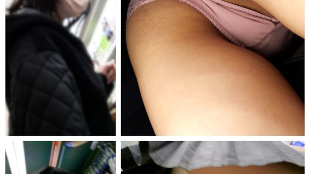 【新4K】超解像パンチラ逆さぶっこみ撮り#5 地味娘と正統派の制服K2人分