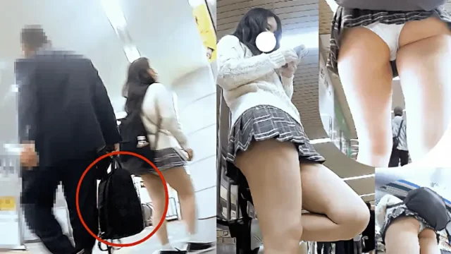 【同業者出現10分超】2方向から追われる制服/パンツ監視社会 [911MB]
