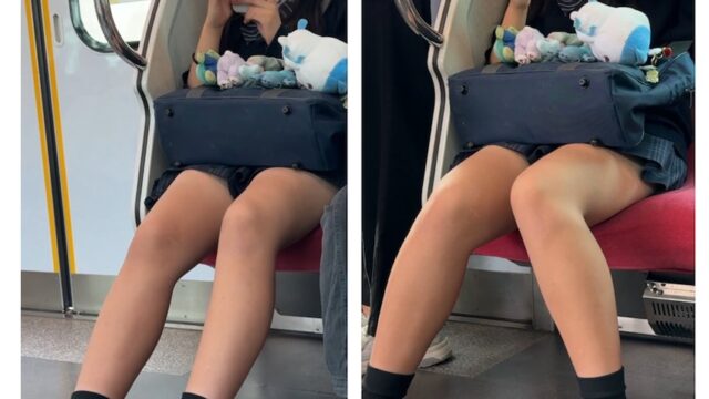 超絶ミニスカで勃起寸前！S級制服美女のエロ過ぎる対面ミニスカ生脚528