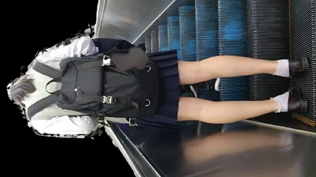 けしからん、エスカレーターで盗撮を警戒して最後尾に乗るような娘には悪戯part.33【携帯用・縦動画】 [431MB]