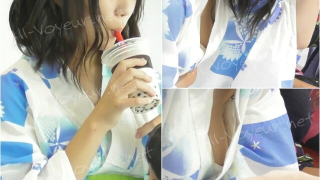 【再販】浴衣美女の胸の隙間を凝視出来る動画　※オリジナル超高画質