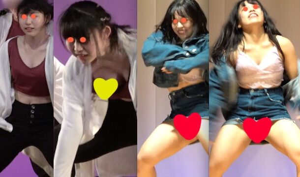 【A】023 -激ミニタイトスカートとゆるゆるトップスからは大胆なチラ-