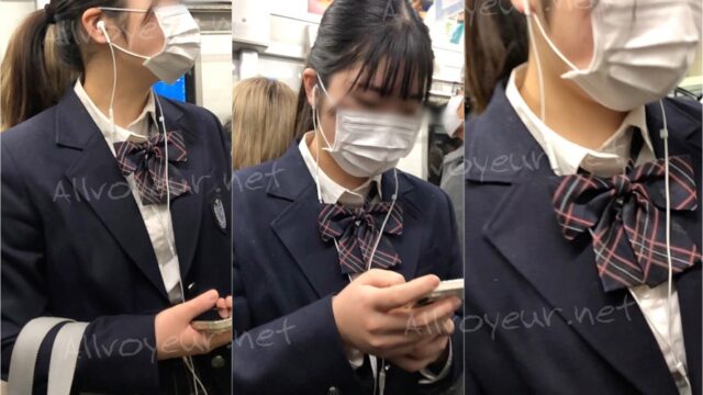 【放課後の眺め28】 優等生風のブレザー ＪＫを至近距離で！