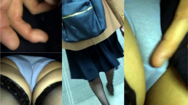 カートめくってパンツを触った【The 痴漢01】