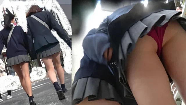 11 制服女子の赤パンを1日追っかけ [478MB]