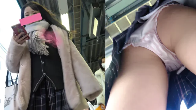 制服J◯【4K高画質】超絶かわいいピンクぱんつ！！ [821MB]