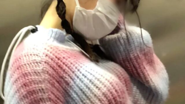 【横からの眺め218】私服ＪＫのド迫力爆乳に大興奮！