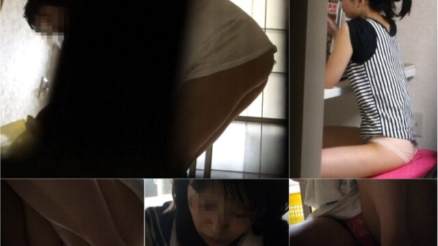 清楚系美女はまさかのTバック！はみ出る隠毛が卑猥です