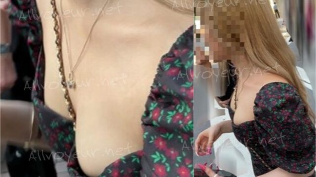 巨乳金髪ギャルのパイスラ動画です ！！