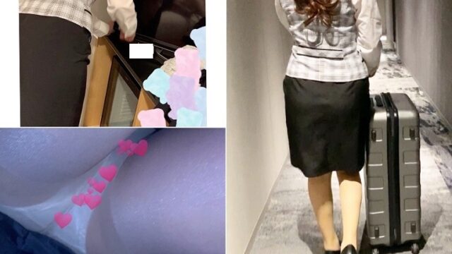 【禁断】ホテルマンのお姉さんのパンチラ盗撮