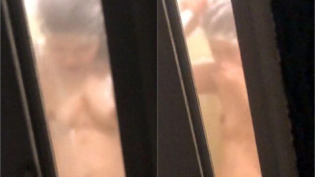 むっちり学生さん　洗顔直後にカメラと目が合う!!!