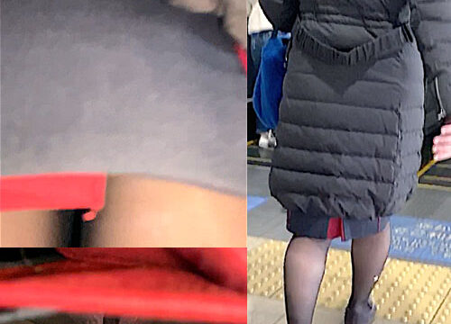 【超貴重】魅惑のCAさんSP41☆制服出勤中の赤制服を拝見！可愛いピンクショーツに悶絶^ ^