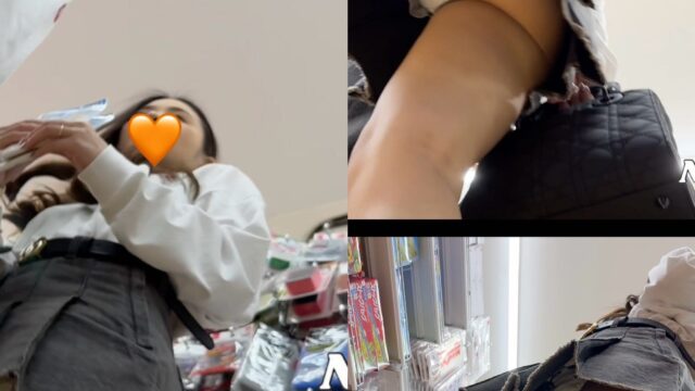 【4K】靴カメ逆さ撮り ダ◯ソー 白T若妻 ＆ JDサテン白生P 詰め合わせ