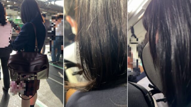 梟の痴漢報告077（朝の最強で同業と2人で制服女子に集団痴漢）