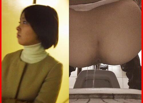 【和式トイレ】マニアの秘蔵コレクション＃20 まる顔モデルの長時間排尿　20秒越えギネスに挑戦！