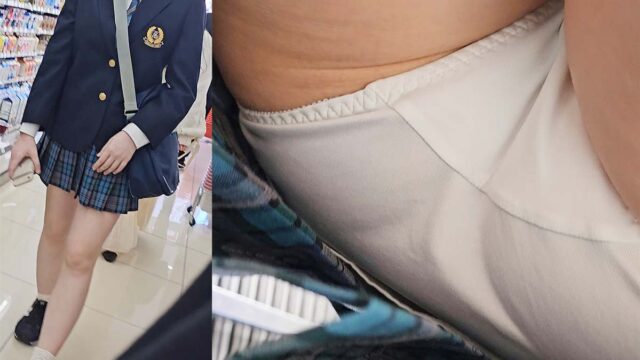 (ストックサービス品) コンビニで逆さ撮りからの待ち合わせで逆さ撮り