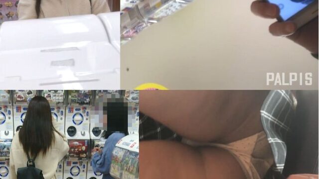 ガチャをしている女の子達をパシャリ