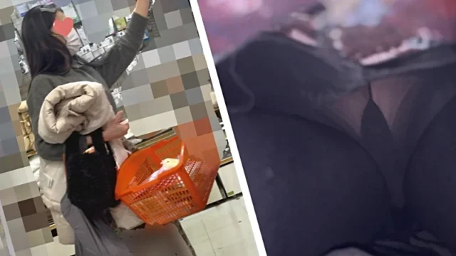 【逆さ撮り4人収録】美人お姉さんのスカートの中身を撮ってやったww黒スト越しのパンツがエロすぎ! [594MB]