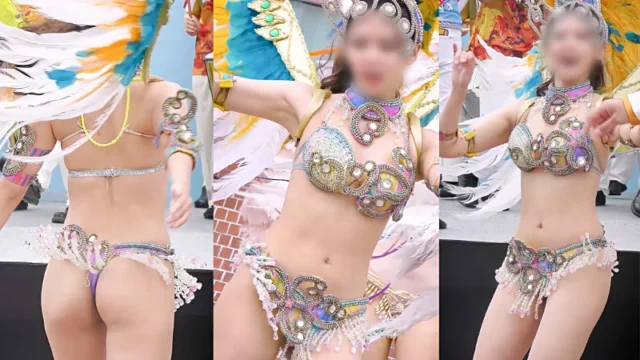 【フェチ動画】4K！ 桃尻＆スーパーアイドルルックス！レインボーカラーに包まれる2023年度No.1な女子大生サンバクイーン [1.2GB]