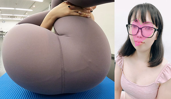 【ヨガ動画】おっとり清楚系インストラクターさんでもレッスン中は真剣でパンティーライン丸出し