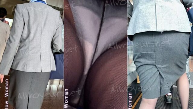 魅惑の制服女子7☆青組み興奮の一連カットでP拝見！クロッチもバッチリで大興奮^ ^