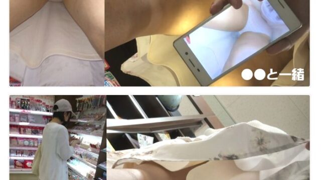 縞パン履いてるお姉さんをパシャリ