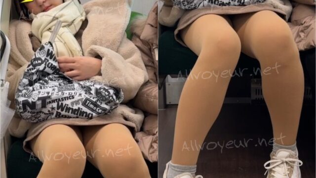 長編シリーズ745 うたた寝するミニスカ美脚に暴発寸前！美人お姉さんの対面エロ過ぎるパンスト美脚