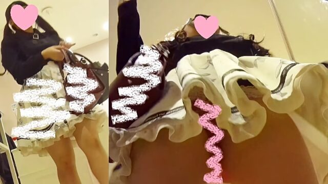 【気づかれた?】ショップ店員の接客しゃがみ接写と逆さ撮り [451MB]
