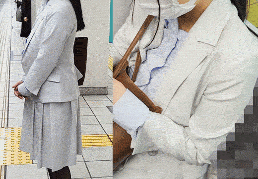 爆乳おっぱい姉さん見ーつけた♡OLに変身したGカップ美女を通勤中に【おっぱい痴かん】