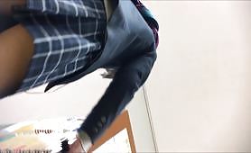 2JZのろーあん　しまパンの突き出し【JK逆さ撮り】
