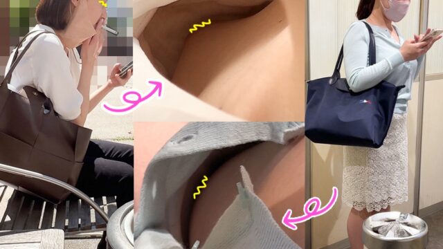 【胸チラ23】休憩中OL女性たちの無防備胸チラ！/エロムチOLと美人外回りOL
