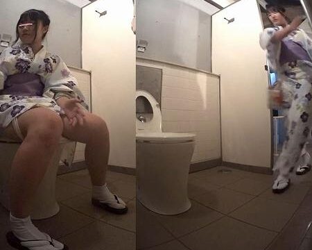 新狩場洋式トイレを撮りました！駆け込みギリギリ浴衣娘撮れた！
