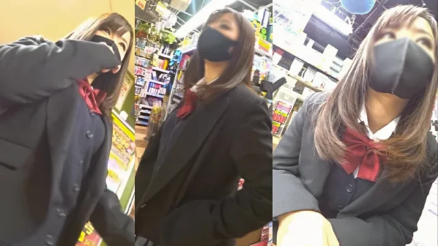 Gカップ巨乳!! 食い込みが気になる黒髪ちょいギャルJ●ちゃんのTバック [1.3GB]