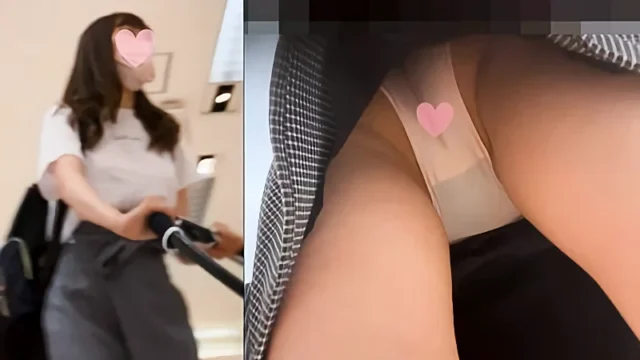 はみ出しちゃってる若奥様と、アソコの形が浮き出ている若奥様♡ [910MB]