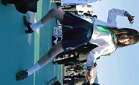 ミックマーケット コスプレ 制服美形レイヤーさんの★純白パンチラ★ コミケ