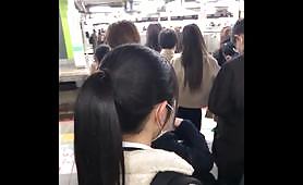 素人痴漢日記３４TRAIN目★孤立してしまったポニテ女子の生態