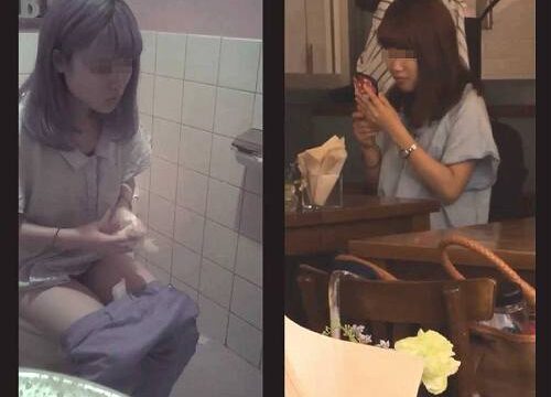洋式トイレを3カメ盗撮③（着替えアリ）