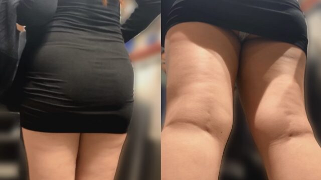 タイトミニでパンチラな美女②