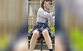 JK盗撮日記18 続・ツインテールの童顔ロリJK【※声出し有り】